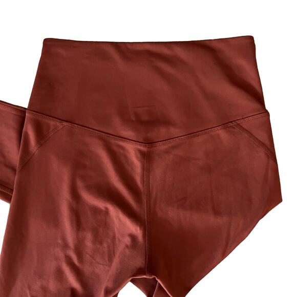 Girlfriend Collective 7/8 Compressive High Rise Legging Burnt Orange/Clay Sz Sm - Picture 4 of 5